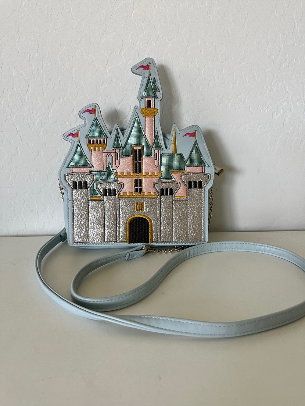 Danielle Nicole Disney Disneyland Sleeping Beauty Aurora Castle Crossbody Bag